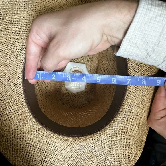 VINTAGE ARTEL | Cowboy hat with pedigree open weave | size 7 1/4 - Picture 8 of 9